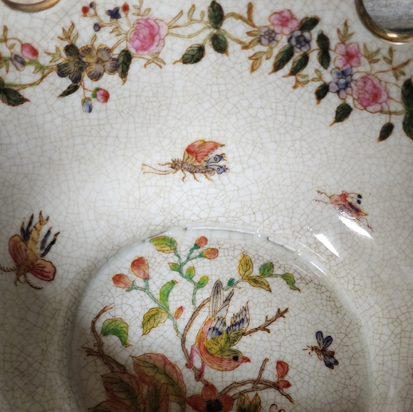 Vintage Hua Ping Tang Zhi Hand Painted Porcelain Bowl Signed and Numbered - Picture 5 of 11